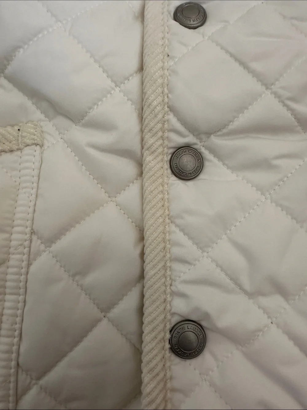 Ralph Lauren Cream Quilted Infant Hooded Snowsuit